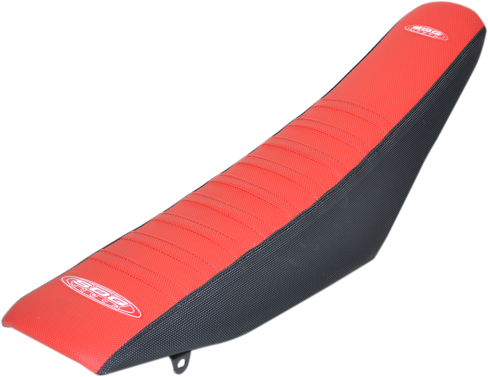 Pleated Seat Cover - Red Top/Black Sides