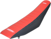 Pleated Seat Cover - Red Top/Black Sides