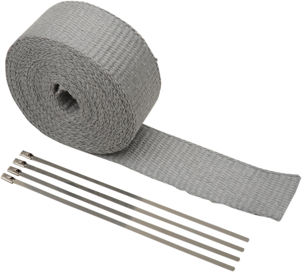 Fiberglass Exhaust Wrap Kit - Silver - 2" x 25 - Lutzka's Garage
