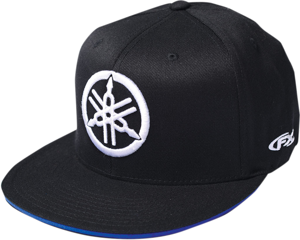 Yamaha Fork Flexfit® Hat - Black/Royal - Small/Medium - Lutzka's Garage