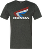 Honda Vintage Wing T-Shirt - Gray - Small - Lutzka's Garage