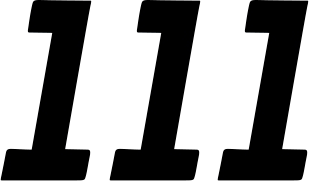 Race Number Plate - #1 - Black - 4" - Lutzka's Garage