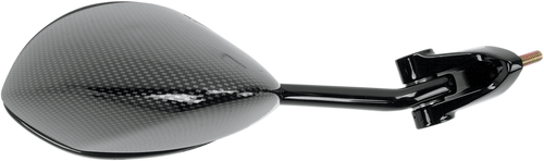 Mirror - Side View - Black/Carbon Fiber - Rectangle - Left - Kawasaki