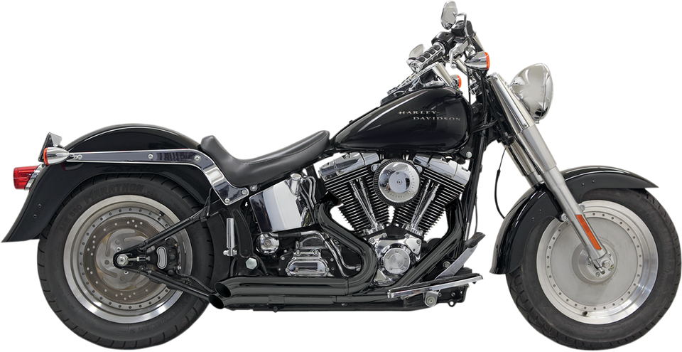 Pro Street Exhaust - Black - Turn Out - 86-17 Softail - Lutzka's Garage