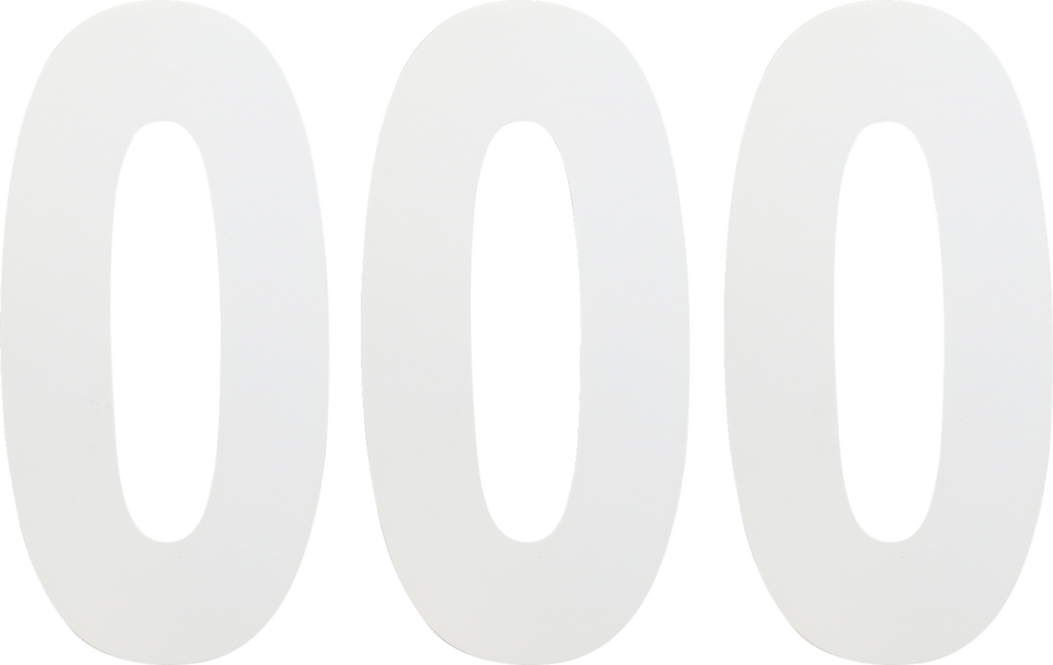 FX Number 0 - White - 6" - Lutzka's Garage