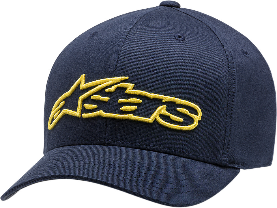 Blaze Flexfit® Hat - Navy/Yellow - Large/XL - Lutzka's Garage