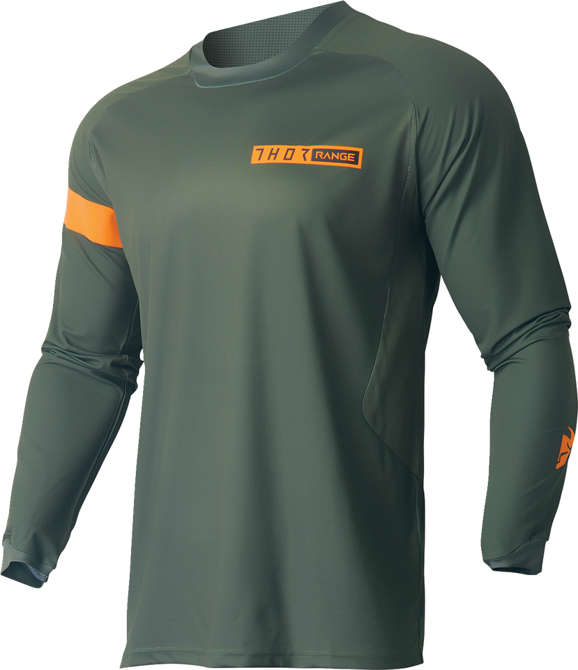 Range Jersey - Army Green/Orange - Medium - Lutzka's Garage