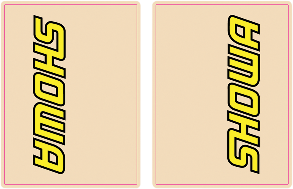 Upper Fork Decal - Showa - Yellow/Black - Lutzka's Garage