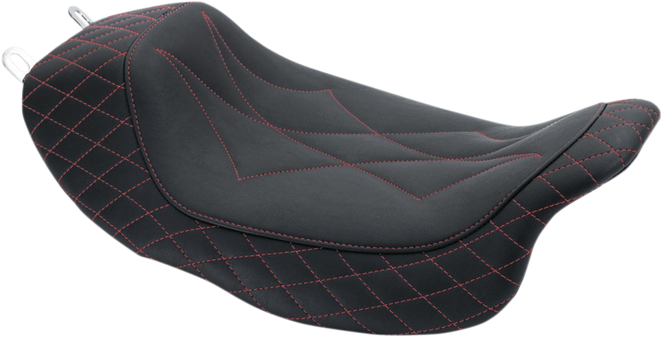 Revere Solo Seat - Diamond - Red Stitched - Lutzka's Garage
