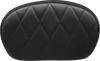 Sissy Bar Pad - Medium - Diamond - Dull Black - Lutzka's Garage