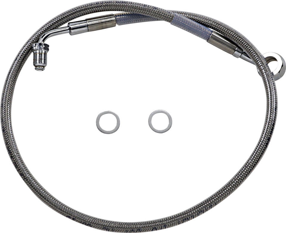 Brake Line - +6" - Stainless Steel - 18-22 Softail - Lutzka's Garage