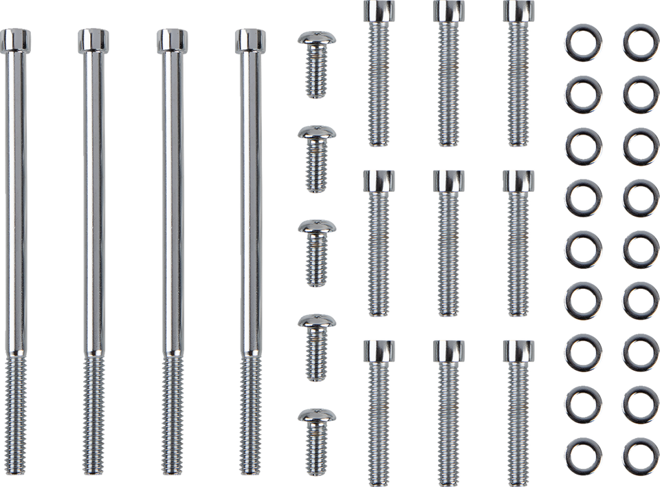 Bolt Kit - Primary/Derby Cover - Socket-Head - Chrome - Lutzka's Garage