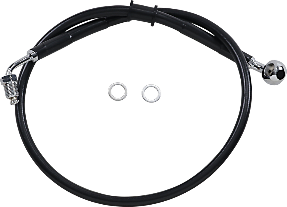 Brake Line - +4" - Black - 18-21 Softail - Lutzka's Garage