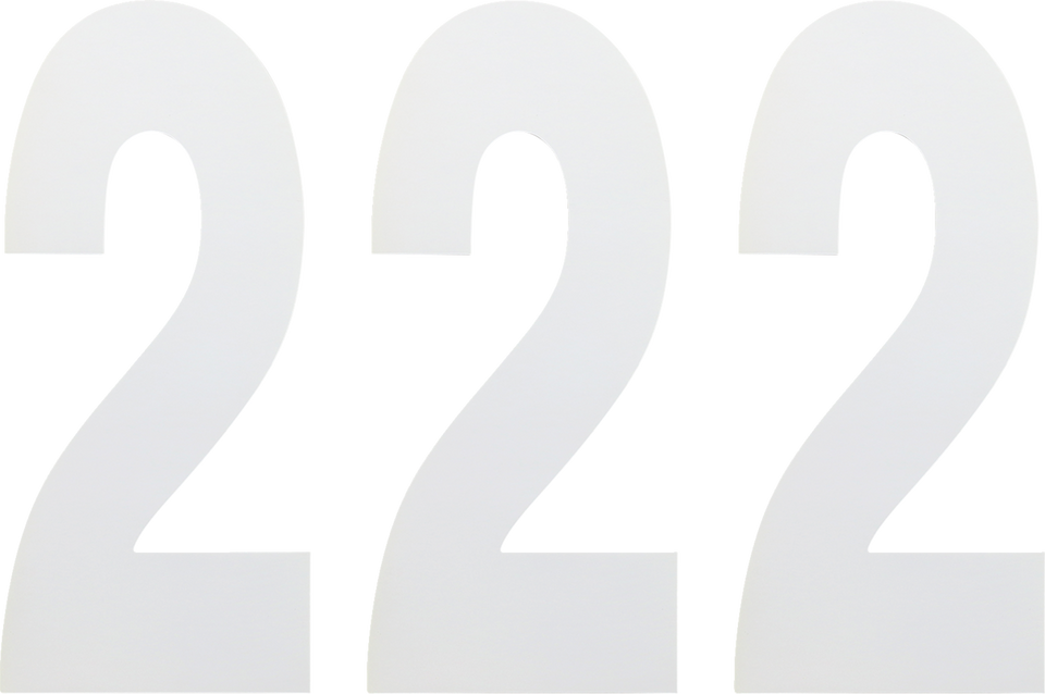 FX Number 2 - White - 8" - Lutzka's Garage