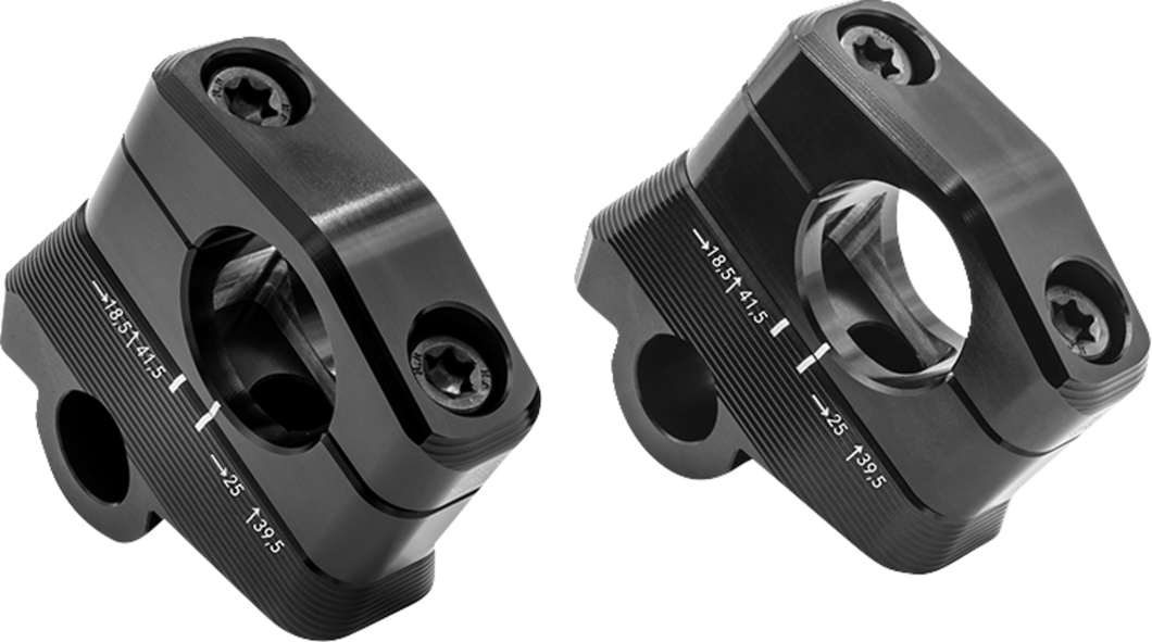 1D.GT Risers - Handlebar - Pan America - Black - Lutzka's Garage