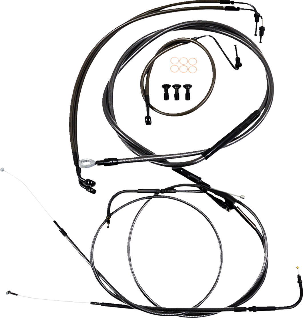 Handlebar Cable/Brake Line Kit - Quick Connect - Mini Ape Hangers - Midnight - Lutzka's Garage