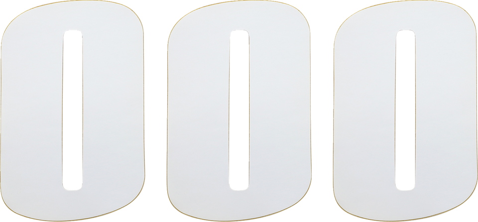 Race Number 0 - White - 6" - Lutzka's Garage