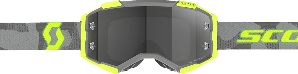 Fury Goggle - Light Gray/Neon Yellow - Light Sensitive Gray
