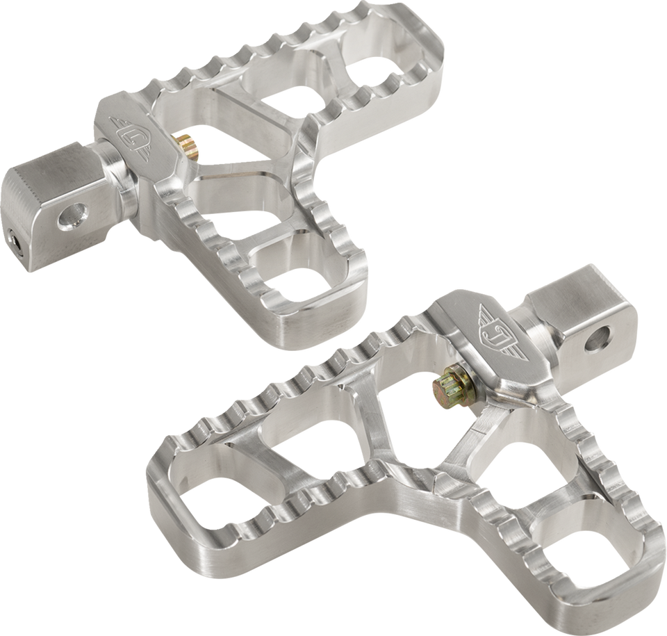 Serrated Heel Pegs - Silver - Indian - Lutzka's Garage