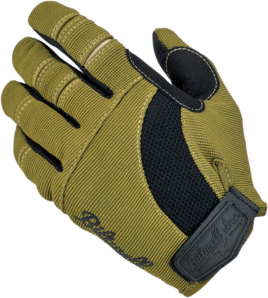 Moto Gloves - Olive/Black - Small - Lutzka's Garage