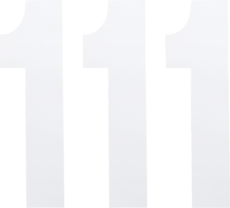 FX Number 1 - White - 8" - Lutzka's Garage