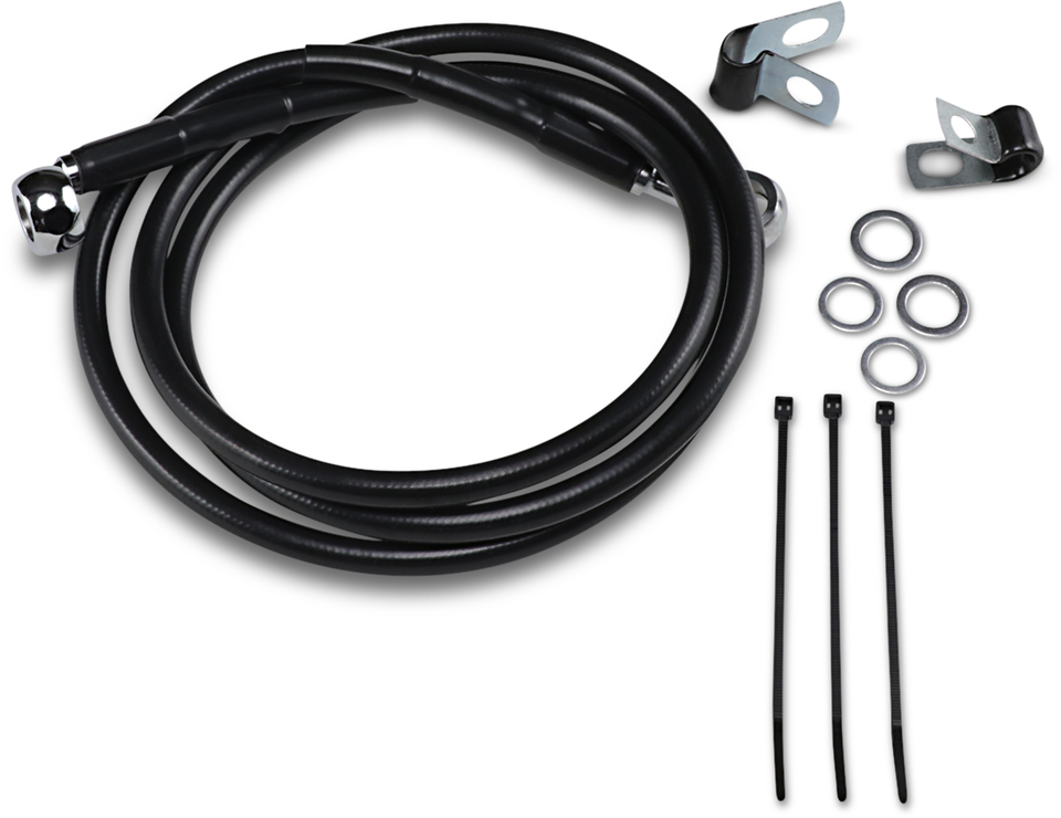 Brake Line - Front - Black - +10" - Lutzka's Garage