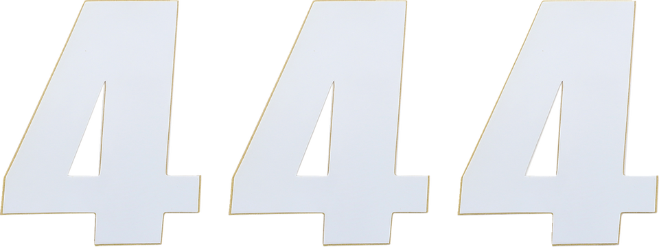 Race Number 4 - White - 4.5" - Lutzka's Garage