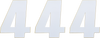 Race Number 4 - White - 4.5" - Lutzka's Garage
