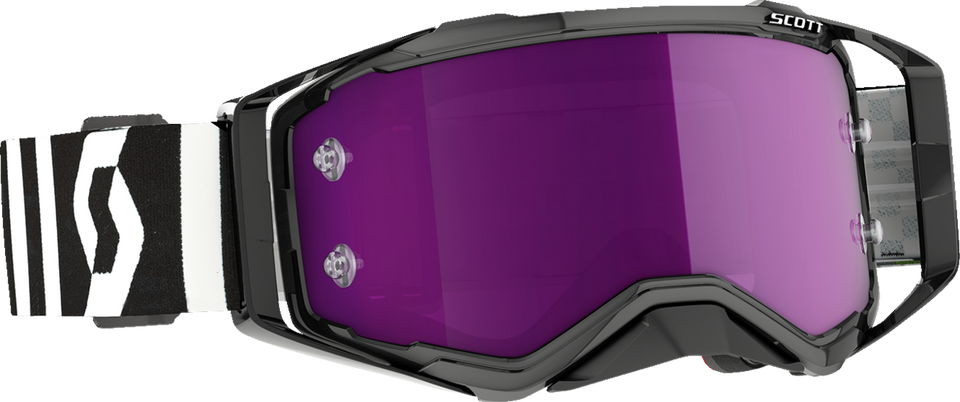 Prospect Goggles - Racing Black/White - Purple Chrome Works