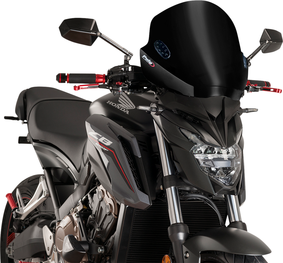 Trend Windscreen - Black - Lutzka's Garage