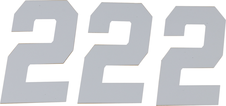 Race Number Plate - #2 - White - 6" - Lutzka's Garage