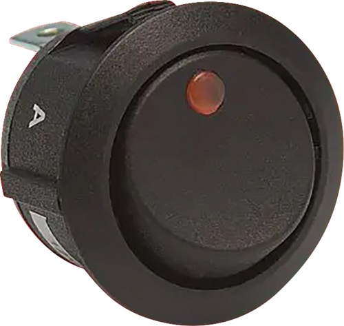 Illuminated Switch - Amber - Round - Lutzka's Garage