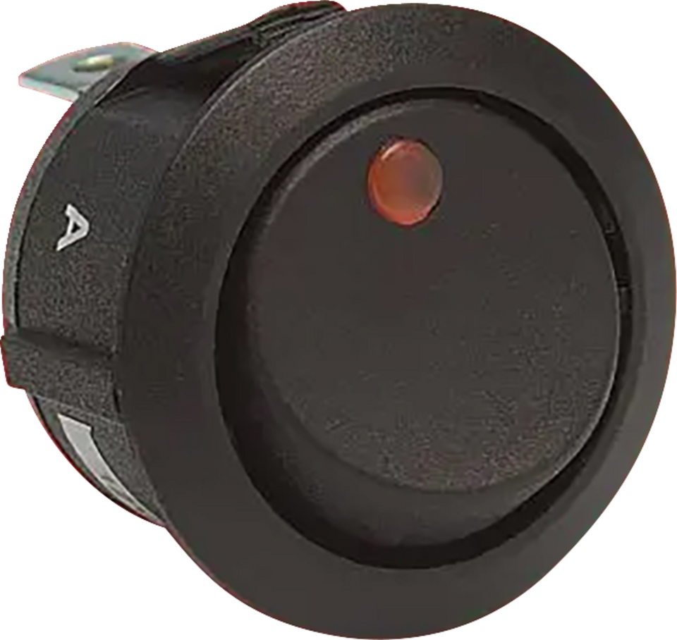 Illuminated Switch - Amber - Round - Lutzka's Garage