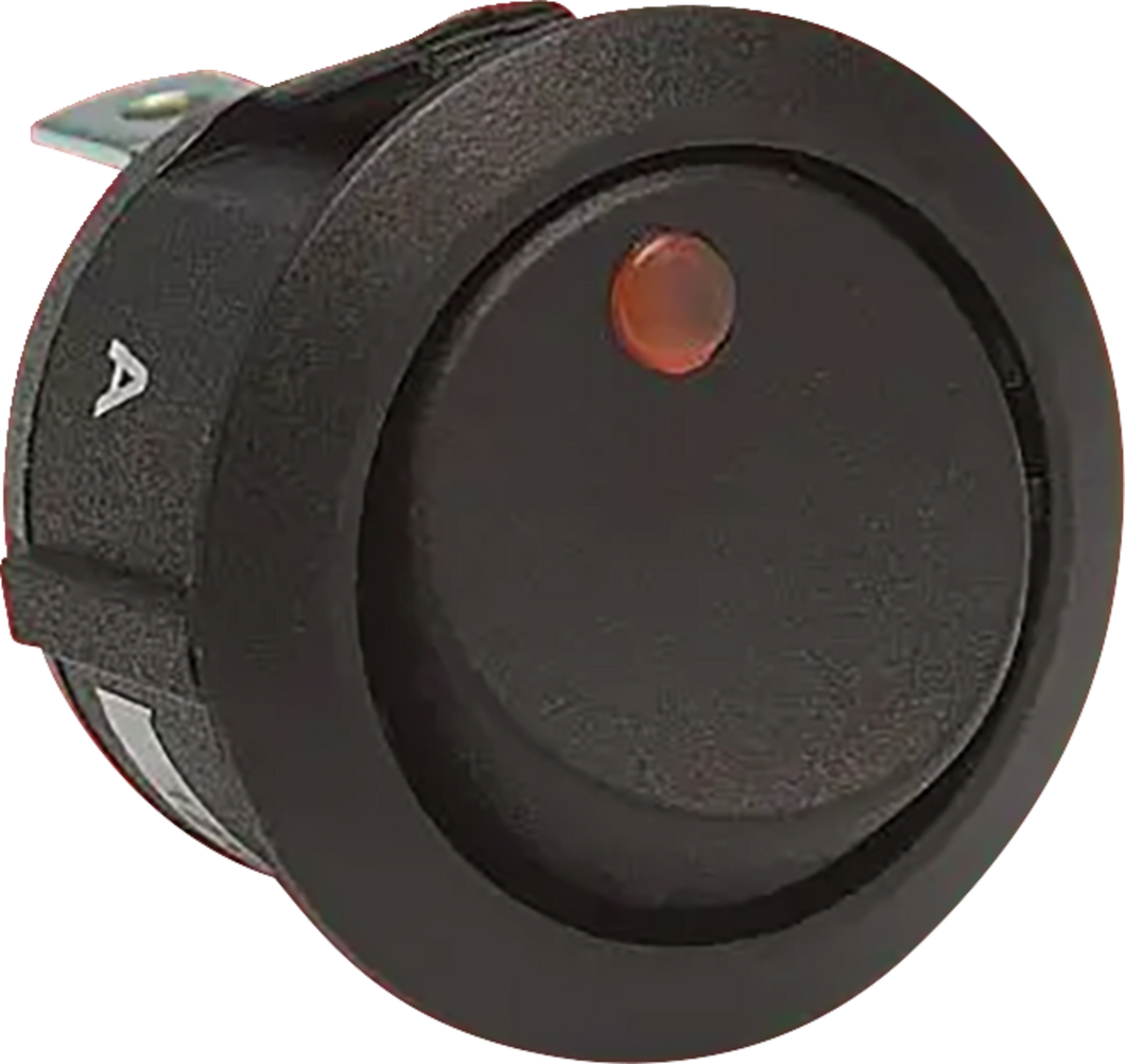 Illuminated Switch - Amber - Round - Lutzka's Garage