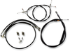 Handlebar Cable/Brake Line Kit - 15" - 17" Ape Hanger Handlebars - Black - Lutzka's Garage