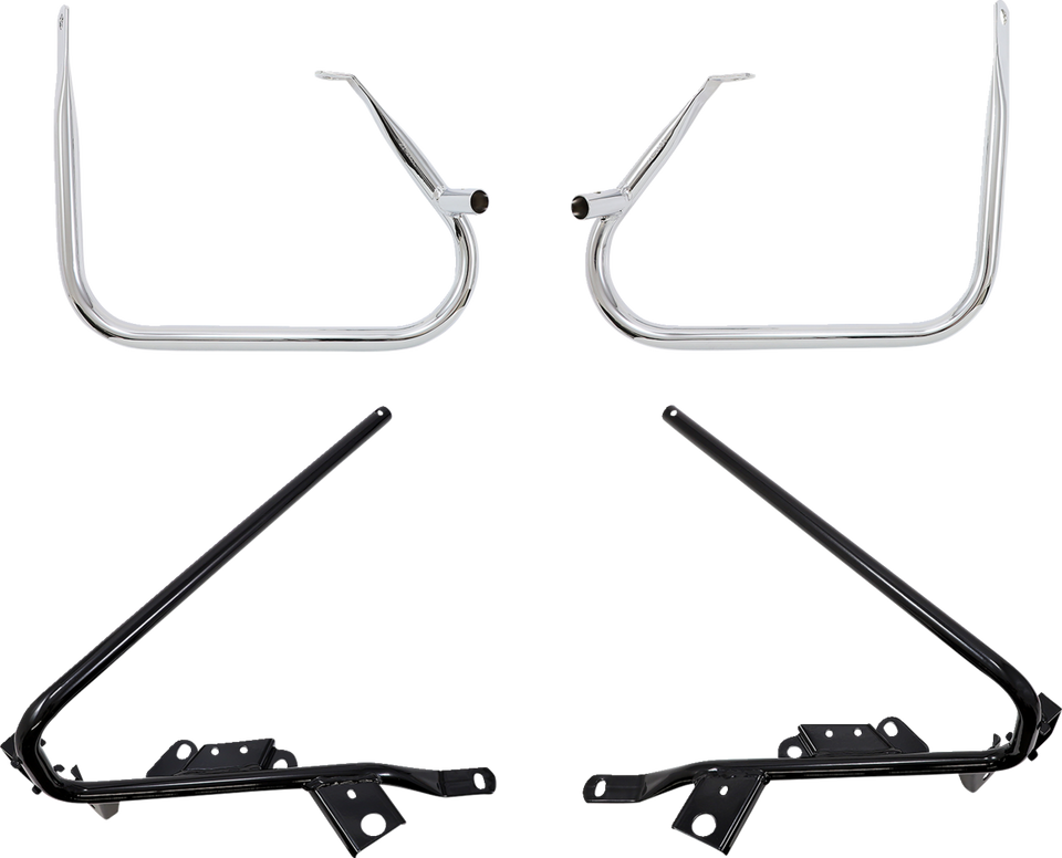 Saddlebag Support Brackets - Chrome - FL 09-13 - Lutzka's Garage