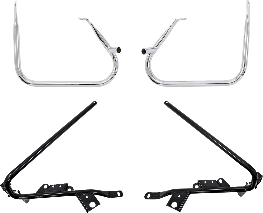 Saddlebag Support Brackets - Chrome - FL 09-13 - Lutzka's Garage