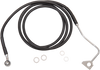 Brake Line - Front - Black - +6" with ABS - Lutzka's Garage