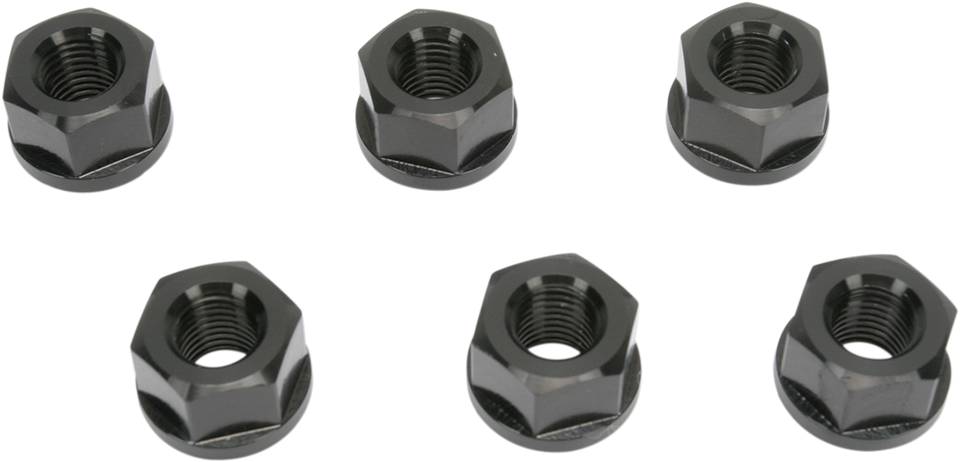 Aluminum Sprocket Nuts - Black - M10 x 1.25 - Lutzka's Garage