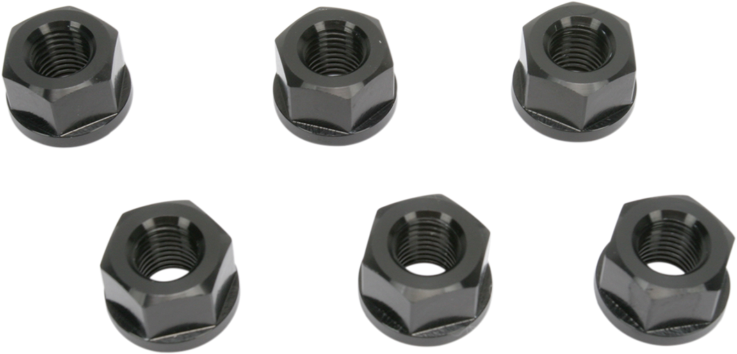 Aluminum Sprocket Nuts - Black - M10 x 1.25 - Lutzka's Garage