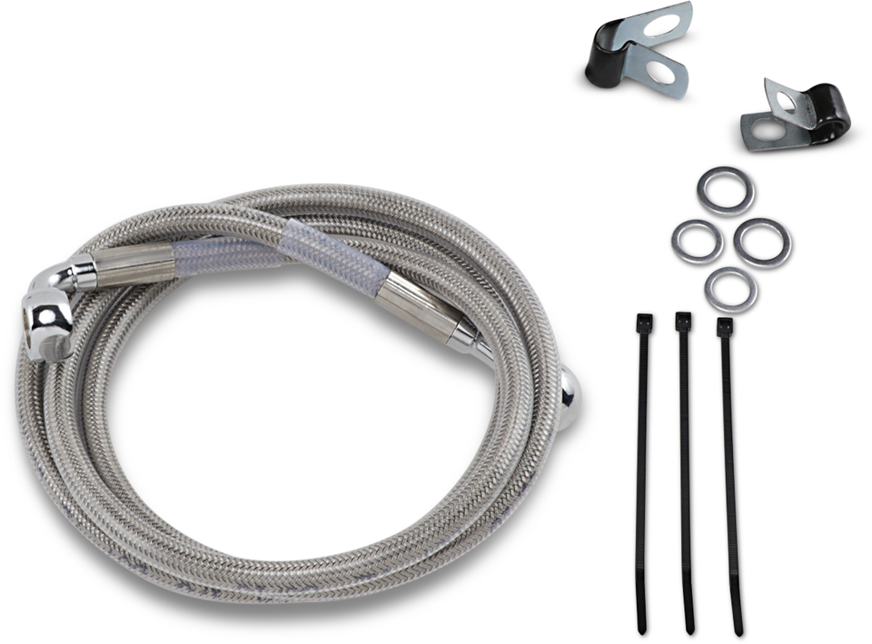 Brake Line - Front - +4" - Stainless Steel - Lutzka's Garage