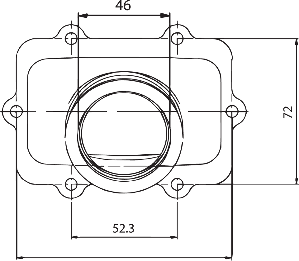 Carburetor Mounting Flange - Ski-Doo