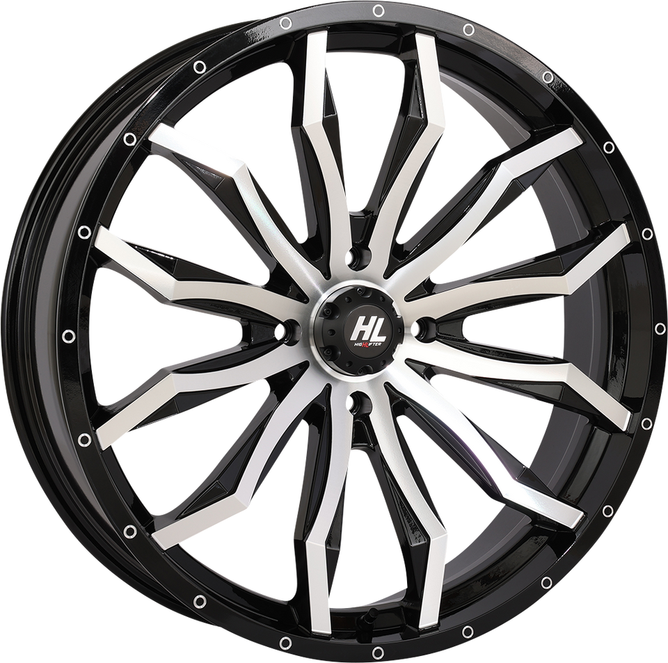 Wheel - HL21 - Front/Rear - Gloss Black w/Machined - 22x7 - 5/4.5 - 4+3 (+10 mm)