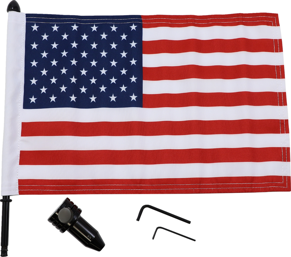 Saddlebag - Fixed Upright Flag Mount - 3/4" Bar - 10" X 15" Flag