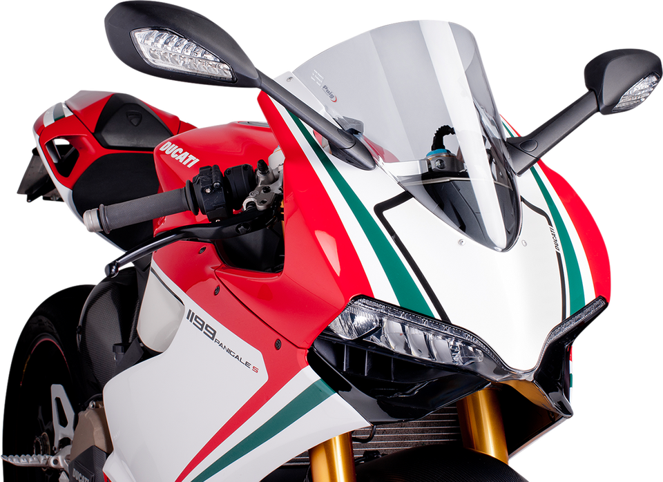 Race Windscreen - 15-3/4" - Clear - Panigale - Lutzka's Garage