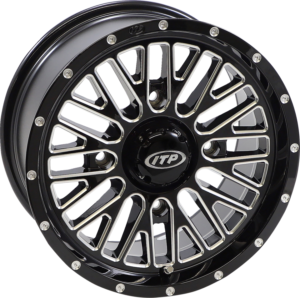 Wheel - Momentum - Front/Rear - Black/Milled - 14x7 - 4/156 - 5+2 (+30 mm)