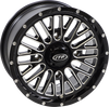 Wheel - Momentum - Front/Rear - Black/Milled - 14x7 - 4/156 - 5+2 (+30 mm)