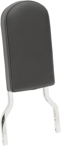 Sissy Bar Pad - Tall - Smooth - Black W/Solar Reflective Leather Top Stitch - Lutzka's Garage