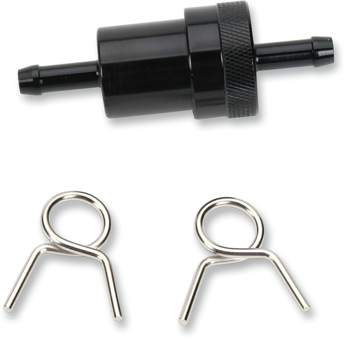 Anodized Aluminum Fuel Filter - Black - 1/4