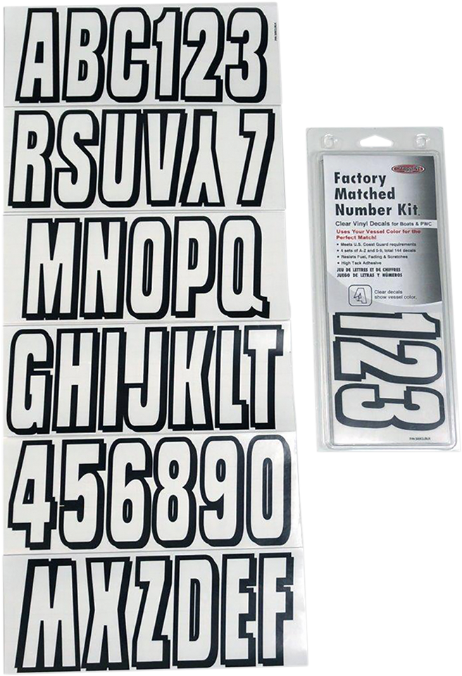 I.D. Sticker Kit - 320 Series - Clear - Lutzka's Garage